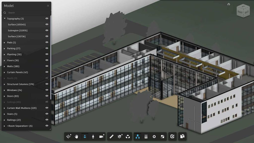 CAD rendering of building you can interact with.