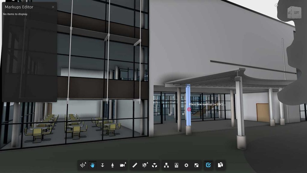 Interactive 3D BIM file of building in construction.