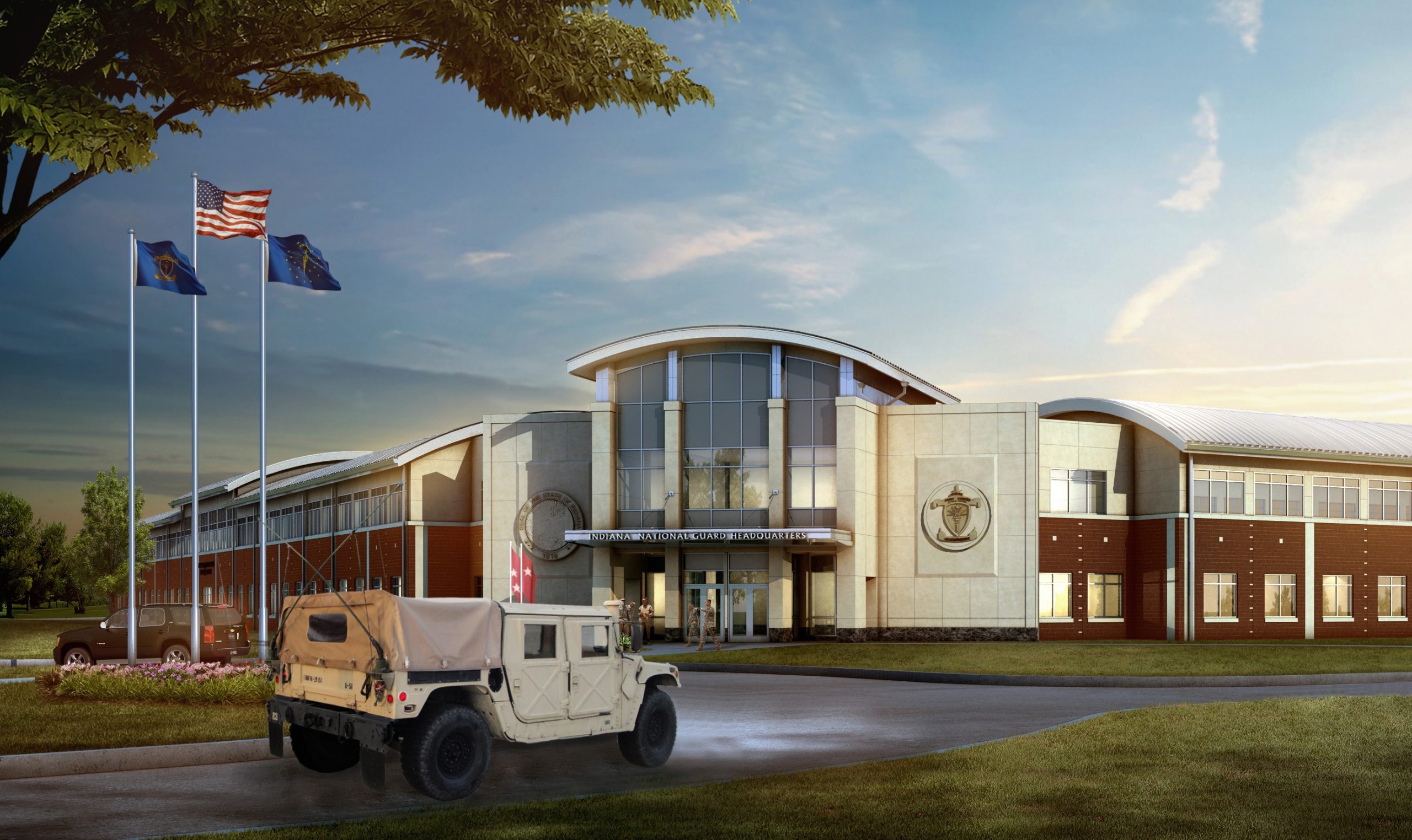 Entrance of the Louisiana Army National Guard headquarters.
