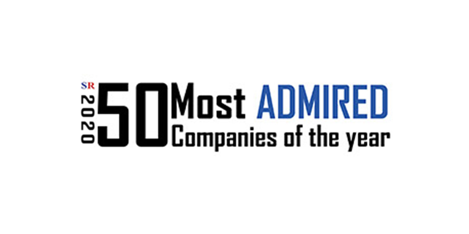Image of typography that states "50 most admired companies of the year, 2020"