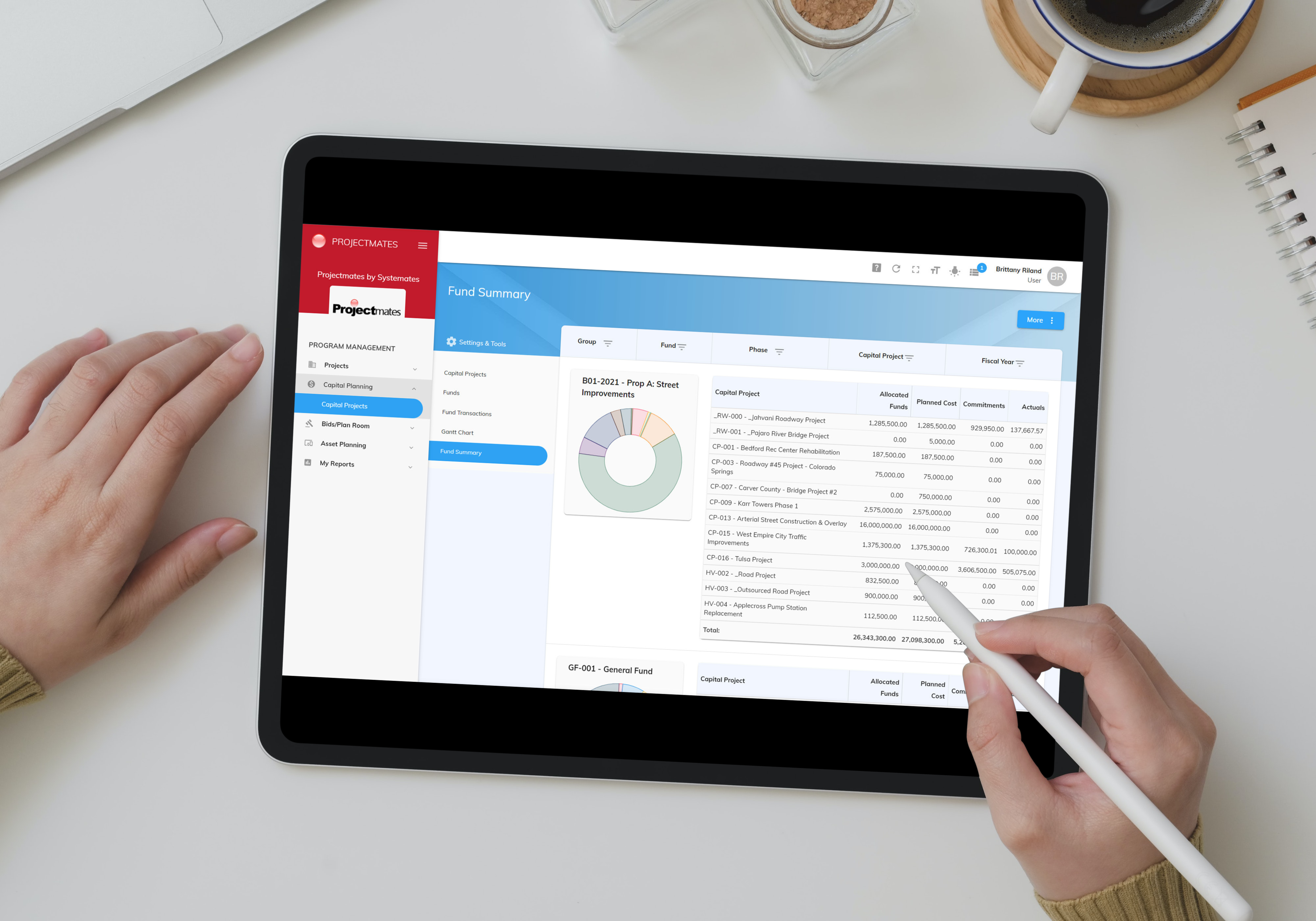 Capital Planning in Projectmates