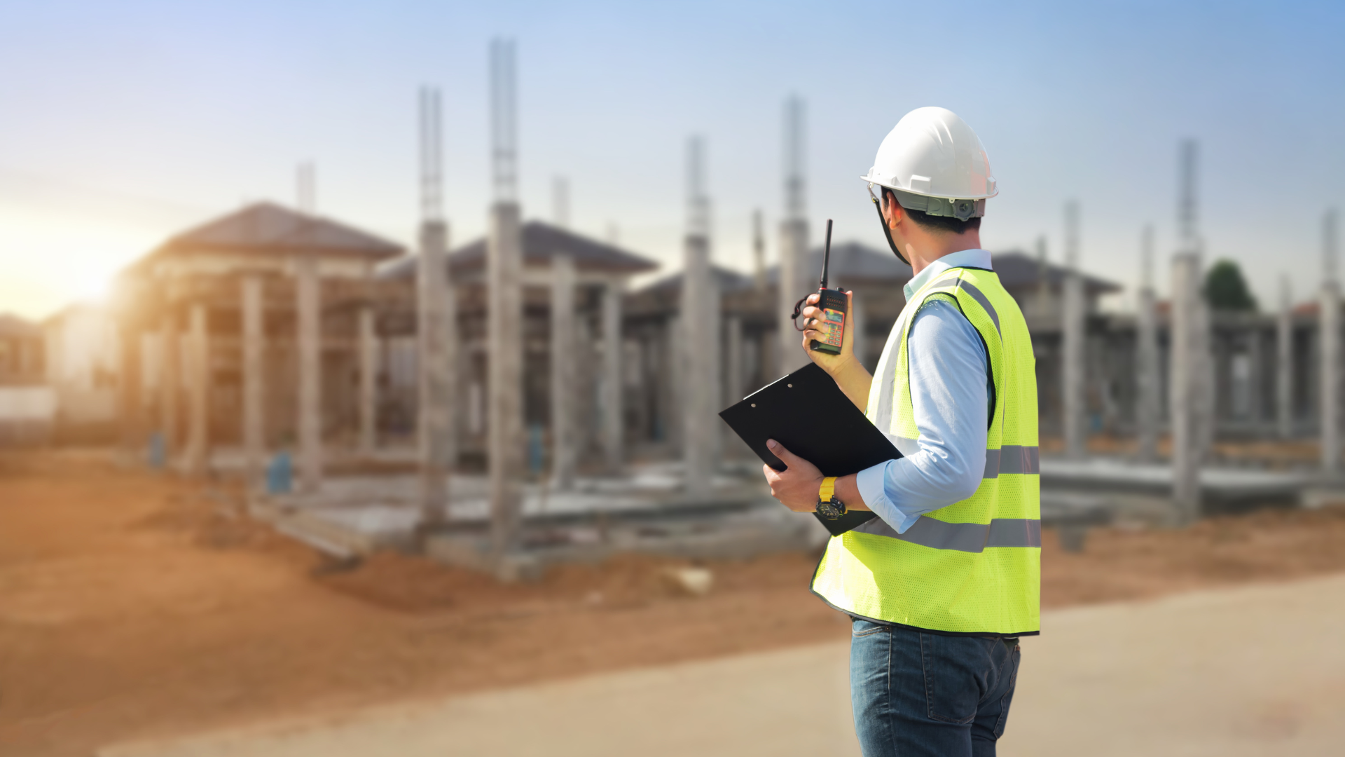 Construction Manager using Projectmates on site