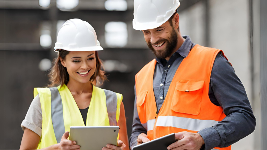 Team on site using Projectmates on a tablet