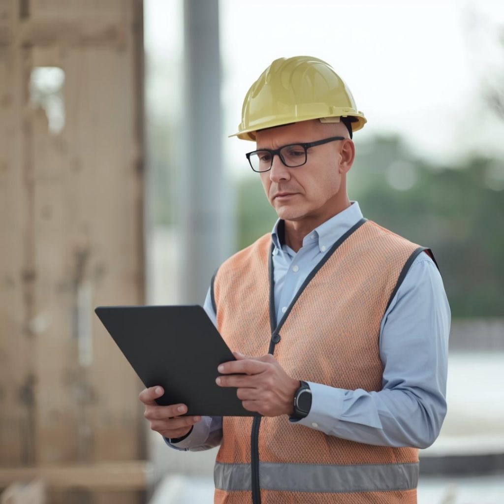 Man Reading Tablet
