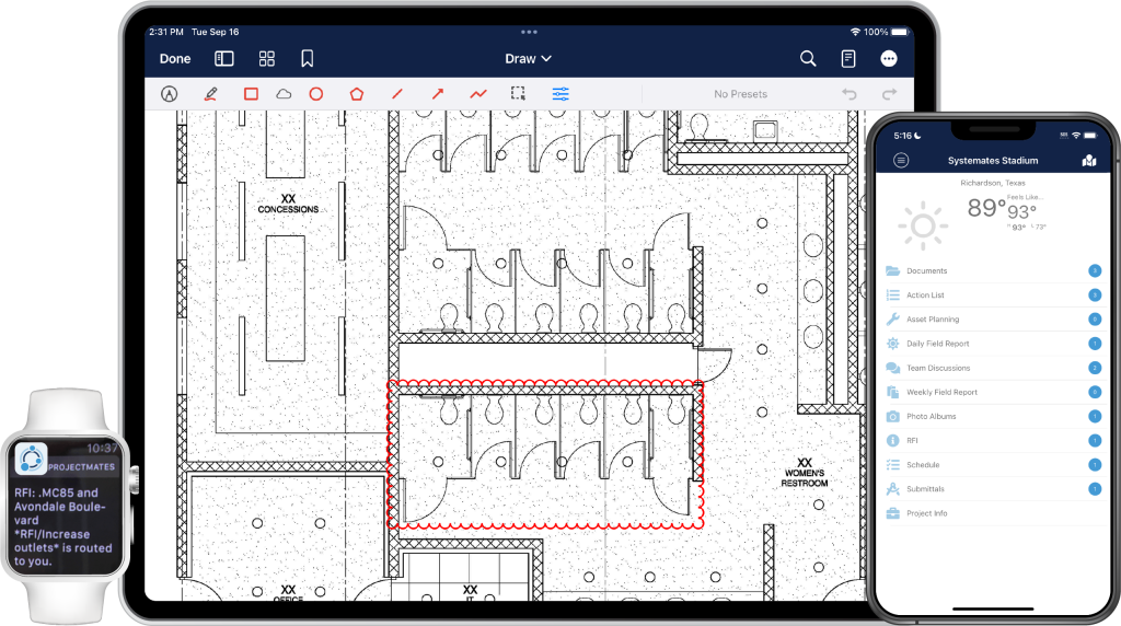 Projectmates Construction Project Management Software Mobile App